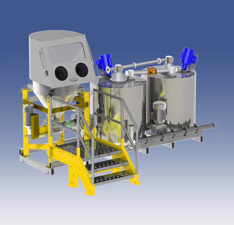 Model VMF-28 PM Volumetric Screw Feeder for Polymer Mixing