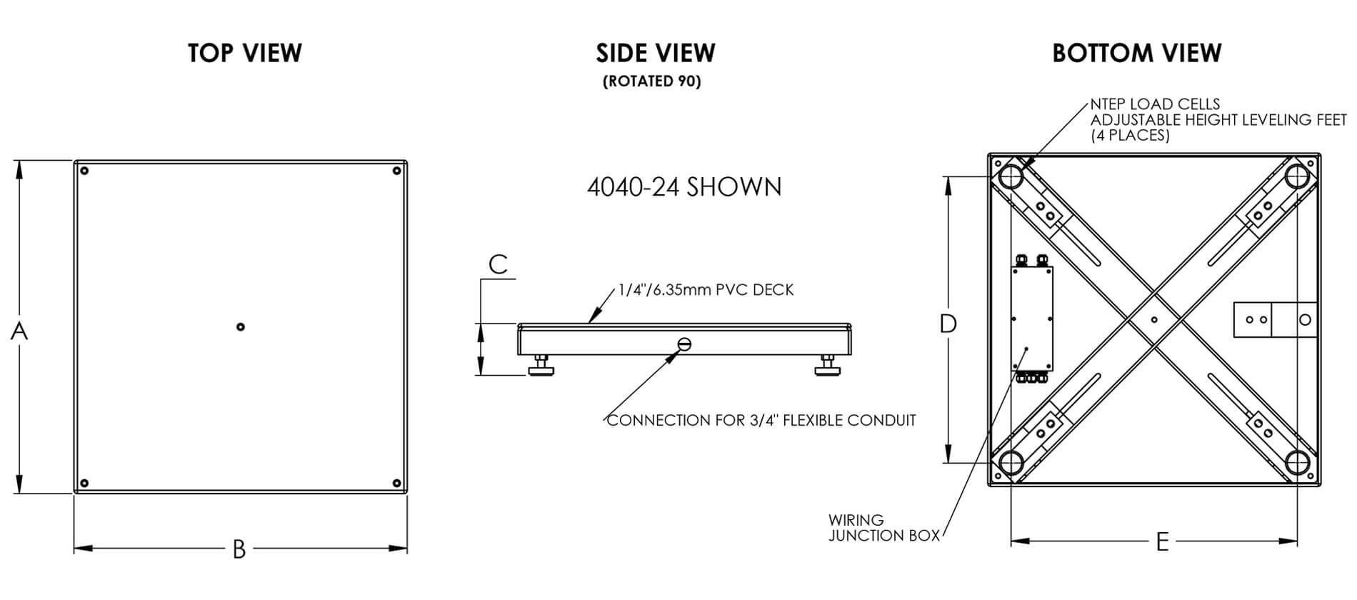 Model 4040 IBC Dimension Drawing