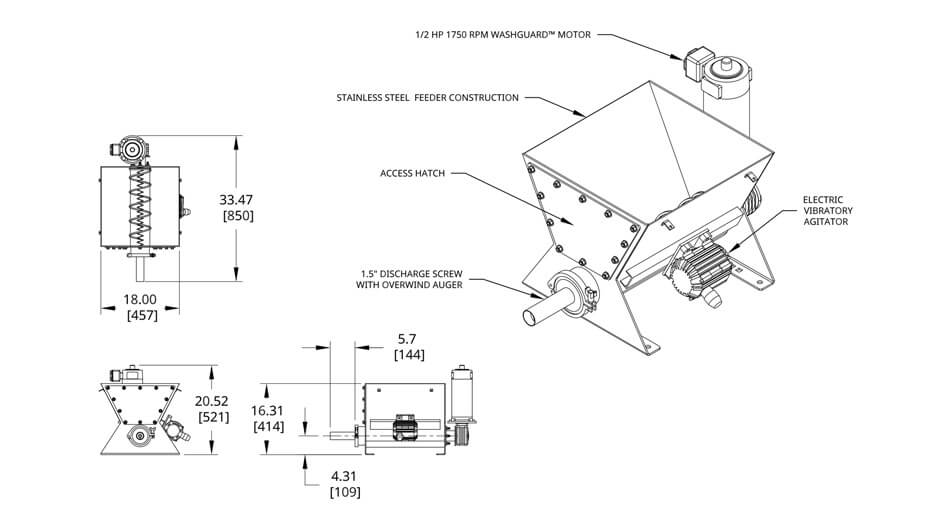 Model VMF-90D Dimension Drawing