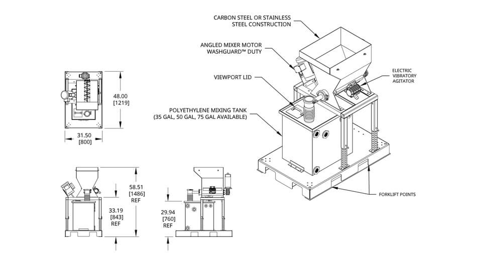 Model VMF-90E Dimension Drawing