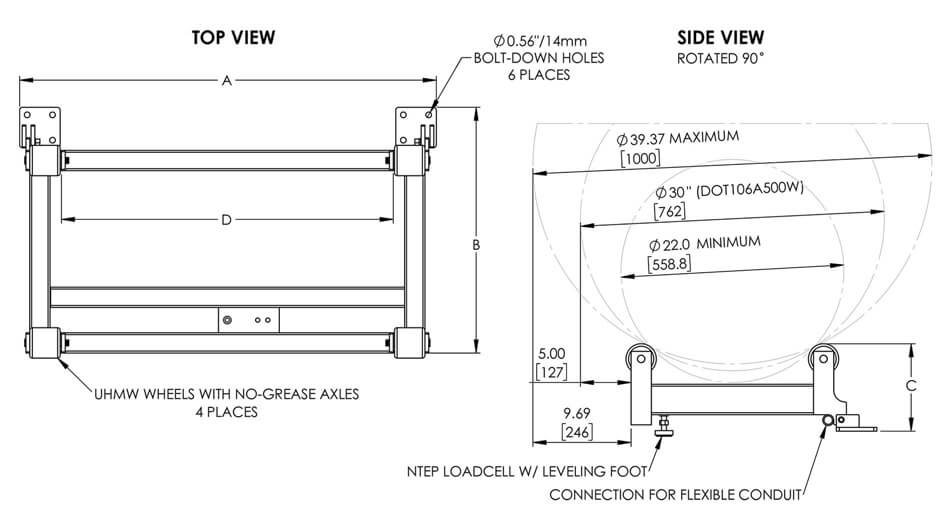 Model 3000 Dimension Drawing