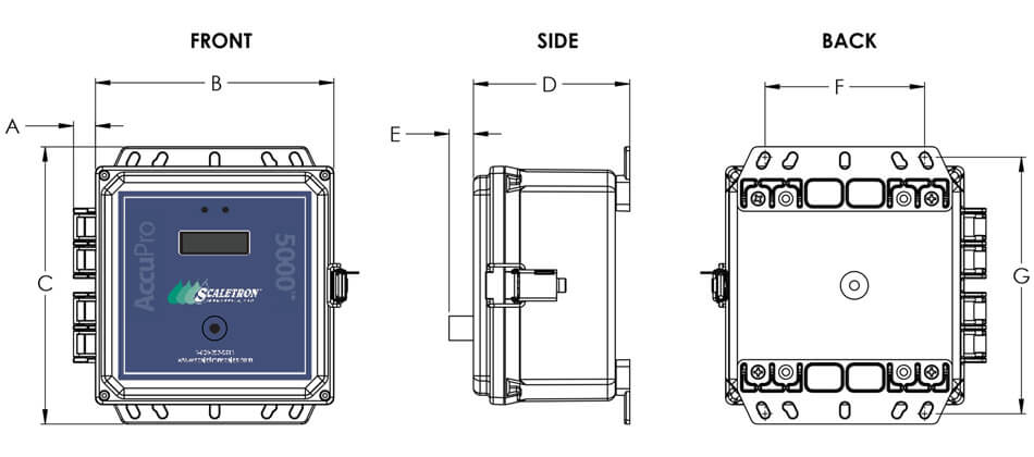 Model AccuPro 5000-EK Dimension Drawing