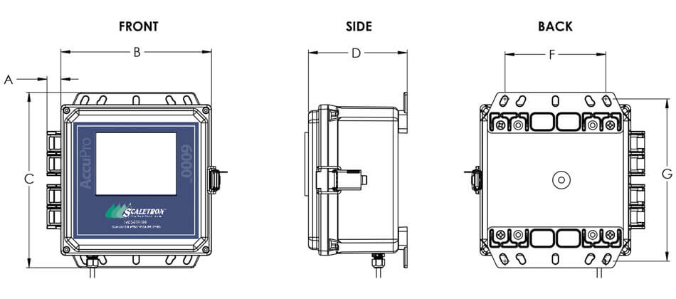 Model AccuPro 6000-TS Dimension Drawing