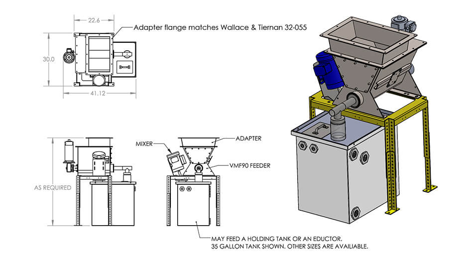 Scaletron Model VMF-90WT Dimension Drawing